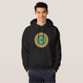 Kleurrijke cirkels 04 hoodie (Voorkant volledig)