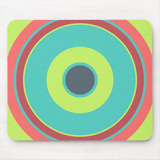Kleurrijke cirkels 04 muismat (Voorkant)
