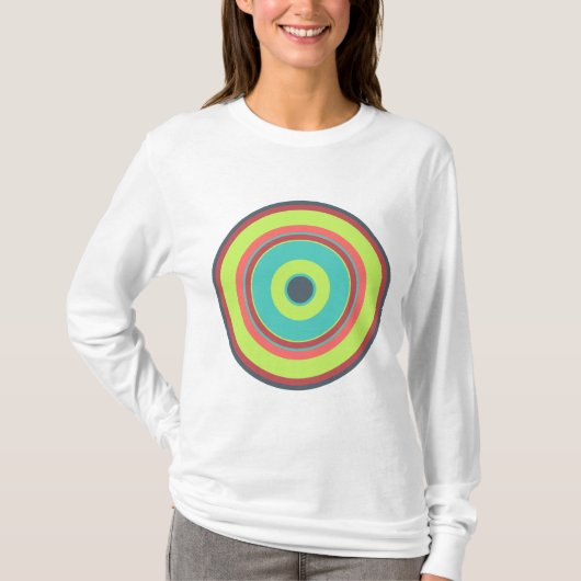 Kleurrijke cirkels 04 t-shirt (Voorkant)