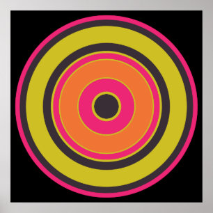 Kleurrijke cirkels 06 poster