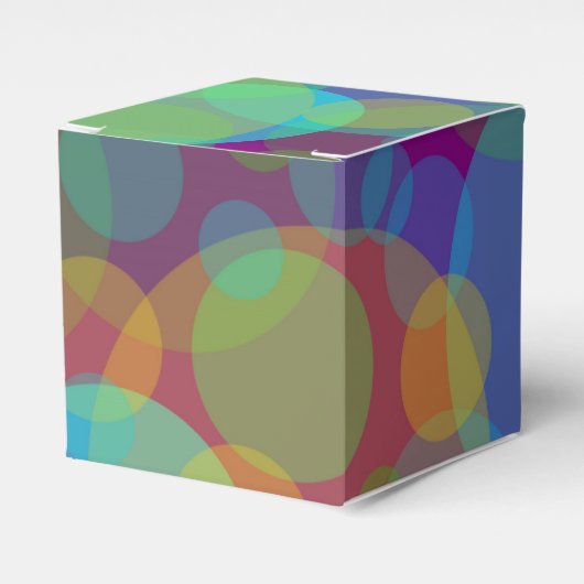 Kleurrijke Cirkels Abstracte Kunst Bedankdoosjes (Voorkant Zijde)