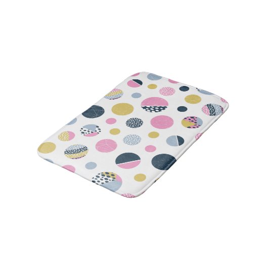 Kleurrijke cirkels badmat (Gekanteld)