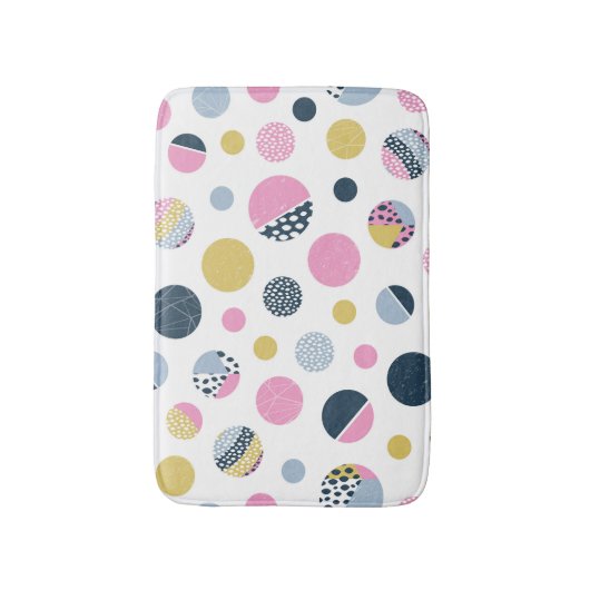 Kleurrijke cirkels badmat (Voorkant Verticaal)