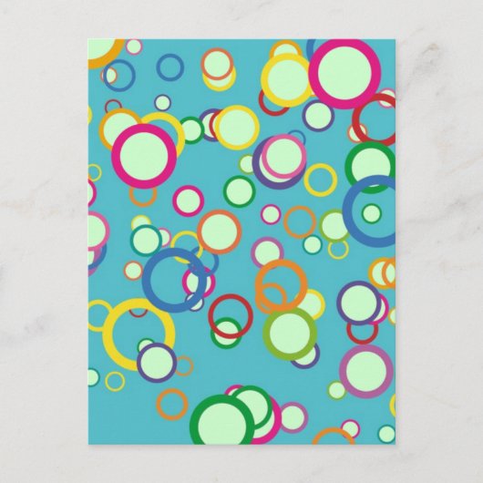 Kleurrijke cirkels briefkaart (Voorkant)