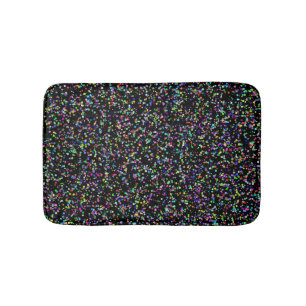 Kleurrijke cirkels bubbels op zwart uniek patroon badmat