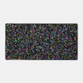 Kleurrijke cirkels bubbels op zwart uniek patroon bureaumat (Voorkant)