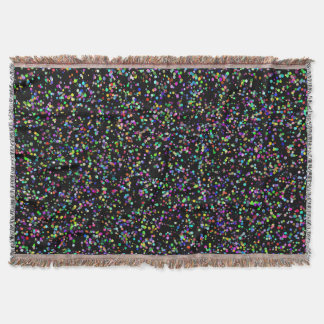 Kleurrijke cirkels bubbels op zwart uniek patroon deken