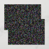 Kleurrijke cirkels bubbels op zwart uniek patroon kaart (Voorkant / Achterkant)