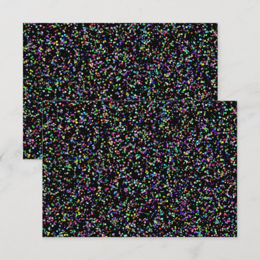 Kleurrijke cirkels bubbels op zwart uniek patroon kaart (Voorkant / Achterkant)