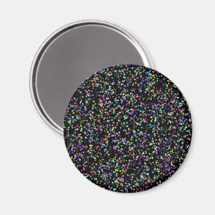 Kleurrijke cirkels bubbels op zwart uniek patroon magneet