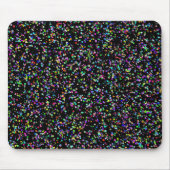 Kleurrijke cirkels bubbels op zwart uniek patroon muismat (Voorkant)