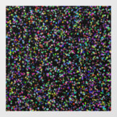 Kleurrijke cirkels bubbels op zwart uniek patroon raamsticker (Vel)