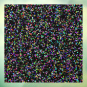 Kleurrijke cirkels bubbels op zwart uniek patroon raamsticker (Vel 3)