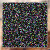 Kleurrijke cirkels bubbels op zwart uniek patroon raamsticker (Vel 2)