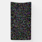 Kleurrijke cirkels bubbels op zwart uniek patroon spandoek (Verticaal)