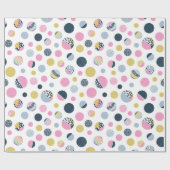 Kleurrijke cirkels cadeaupapier (Vlak)