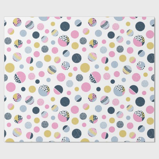 Kleurrijke cirkels cadeaupapier (Vlak)