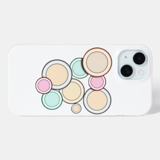 Kleurrijke cirkels Case-Mate iPhone case (Achterkant (horizontaal))