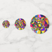 Kleurrijke cirkels confetti (Achterkanten)