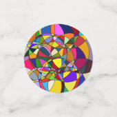 Kleurrijke cirkels confetti (Kleine voorkant)