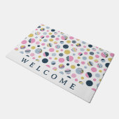 Kleurrijke cirkels deurmat (Schuin)