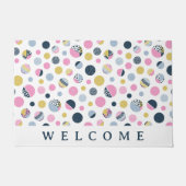 Kleurrijke cirkels deurmat (Voorkant)