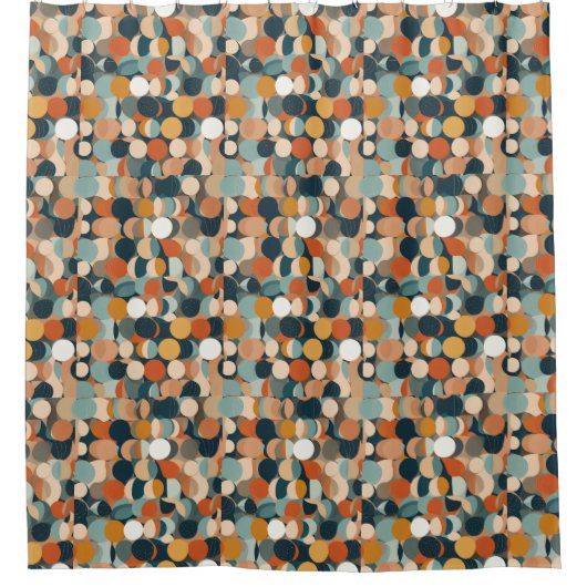 Kleurrijke cirkels douchegordijn (Voorkant)