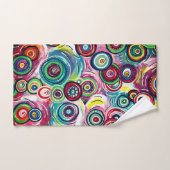 Kleurrijke cirkels en cirkels Oorspronkelijke Abst Bad Handdoek (Handdoek)