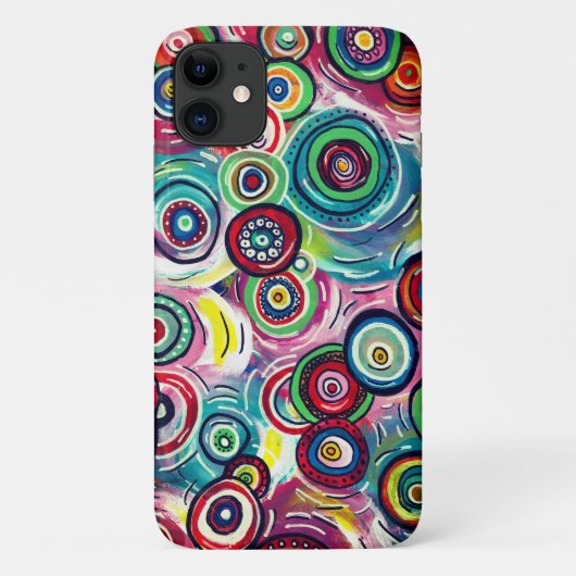 Kleurrijke cirkels en cirkels Oorspronkelijke Abst Case-Mate iPhone Case (Achterkant)