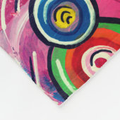 Kleurrijke cirkels en cirkels Oorspronkelijke Abst Fleece Deken (Hoek)