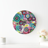 Kleurrijke cirkels en cirkels Oorspronkelijke Abst Grote Klok (Huis)