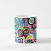 Kleurrijke cirkels en cirkels Oorspronkelijke Abst Koffiemok (Center)