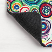 Kleurrijke cirkels en cirkels Oorspronkelijke Abst Muismat (Hoek)