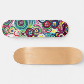 Kleurrijke cirkels en cirkels Oorspronkelijke Abst Persoonlijk Skateboard (Horizontaal)