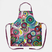 Kleurrijke cirkels en cirkels Oorspronkelijke Abst Schort (Voorkant)
