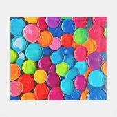 Kleurrijke Cirkels Extravaganza Kunst Fleece Deken (Voorkant (Horizontaal))