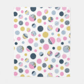 Kleurrijke cirkels fleece deken (Voorkant)