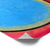 Kleurrijke cirkels geometrisch Abstract schilderij Poster (Hoek)