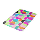 Kleurrijke cirkels geometrisch patroon midden eeuw badmat (Gekanteld)