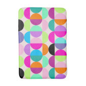 Kleurrijke cirkels geometrisch patroon midden eeuw badmat (Voorkant Verticaal)