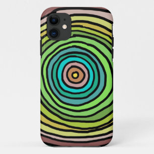 Kleurrijke Cirkels Groen Case-Mate iPhone Case