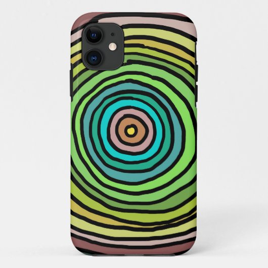 Kleurrijke Cirkels Groen Case-Mate iPhone Case (Achterkant)