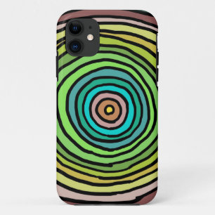 Kleurrijke Cirkels Groenen iPhone 11 Hoesje