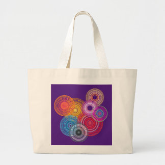 Kleurrijke cirkels grote tote bag