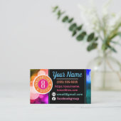 Kleurrijke cirkels Innov8tive Posh visitekaartje (Staand voorkant)