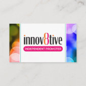 Kleurrijke cirkels Innov8tive Posh visitekaartje (Achterkant)