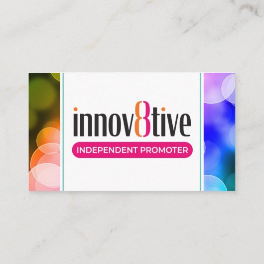 Kleurrijke cirkels Innov8tive Posh visitekaartje (Achterkant)