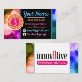 Kleurrijke cirkels Innov8tive Posh visitekaartje (Voorkant / Achterkant)