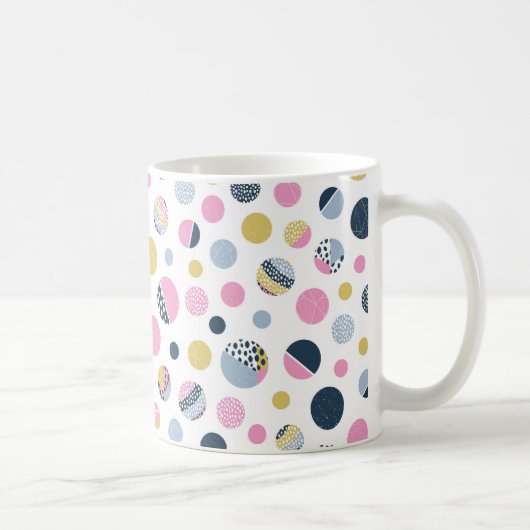 Kleurrijke cirkels koffiemok (Rechts)