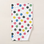 Kleurrijke cirkels met gouden glitter Stippen Bad Handdoek (Handdoek)